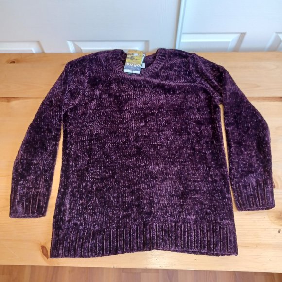 NWT! Orvis Chenille Sweater in colour 'plum' (5179) - Picture 5 of 7